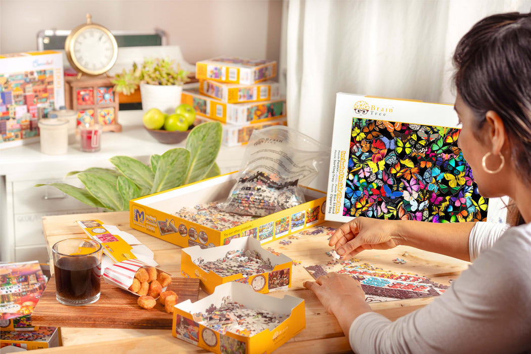 Unique Butterflies Jigsaw Puzzles 1000 Piece Brain Tree Games