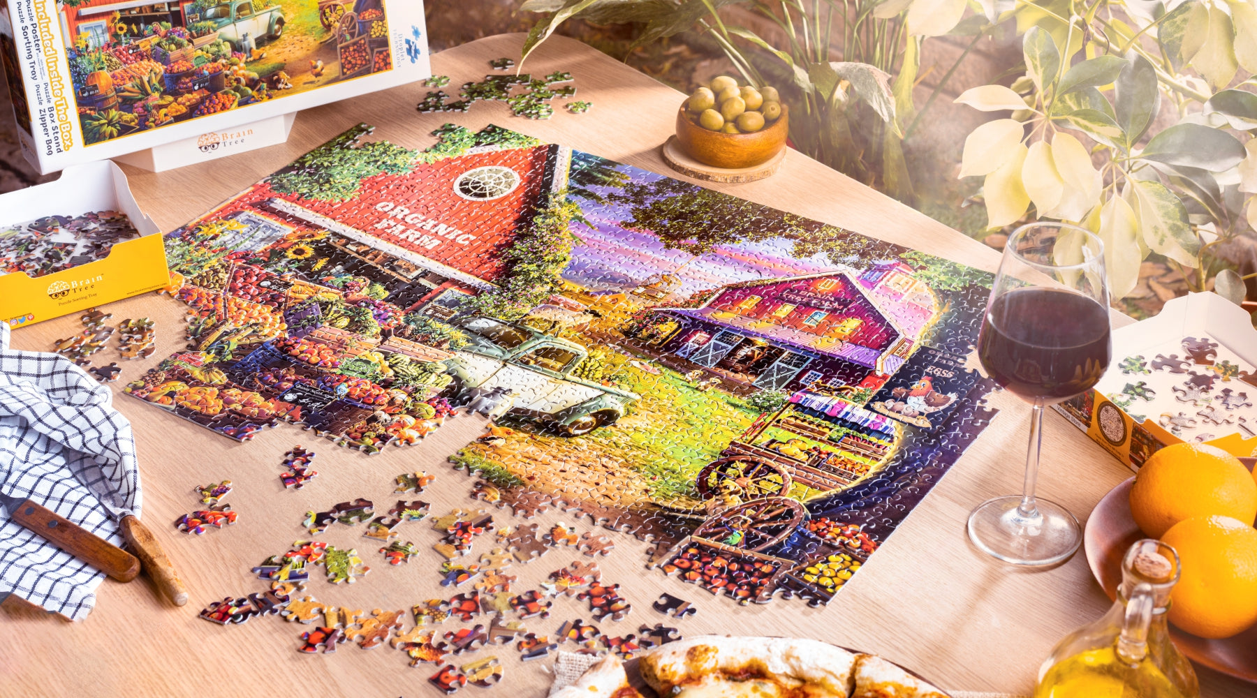 Brain Tree - Vibrant Tiles 1000 Piece Puzzles for for Adults And Kids 12+  Unique Puzzles