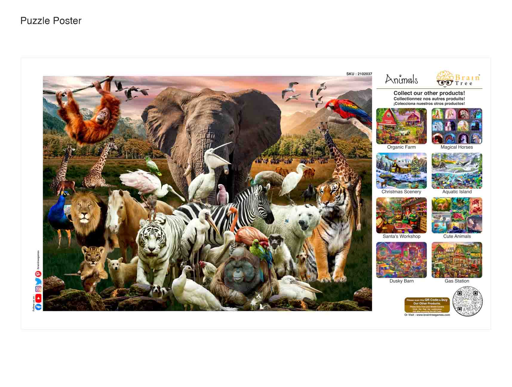 Animal Jigsaw Puzzles 1000 Piece Brain Tree Games