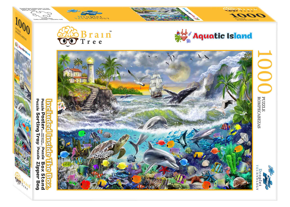 Aquatic Island Puzzles 1000 Piece Brain Tree Games