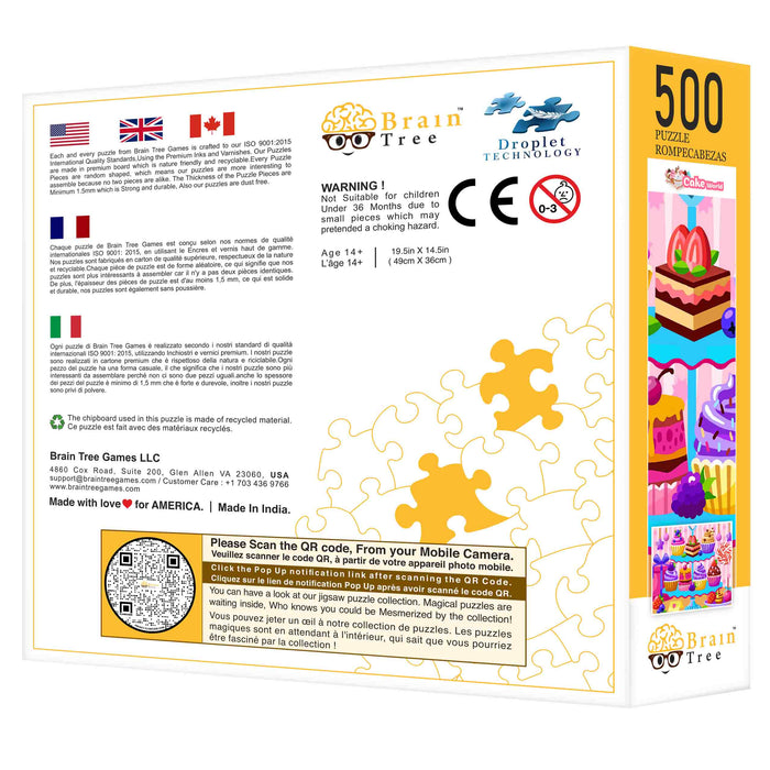 Cake World 500 Pieces Jigsaw Puzzles Brain Tree Games