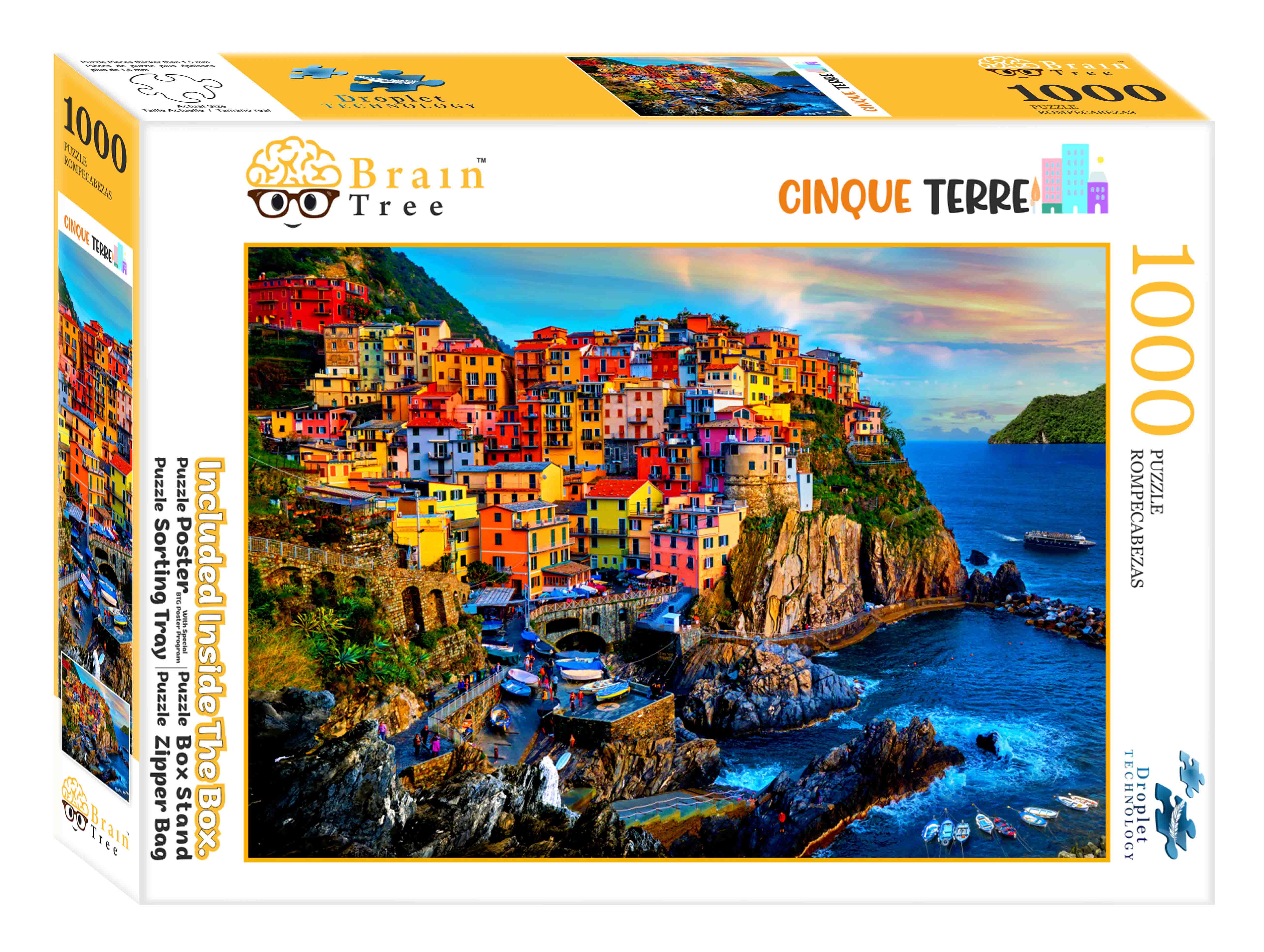 Cinque Terre Jigsaw Puzzles 1000 Piece Brain Tree Games