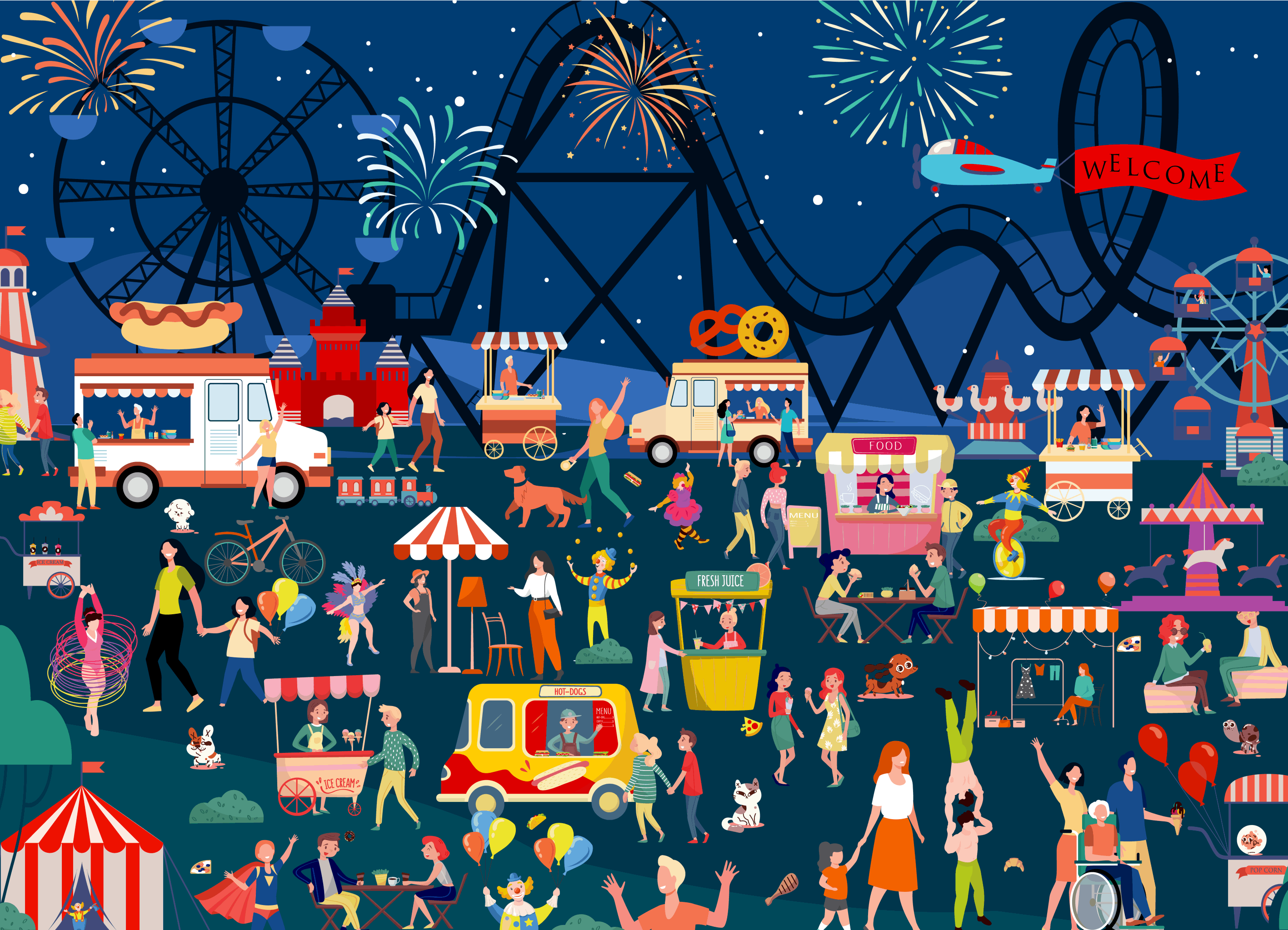 Buy 1000 Piece Carnival Jigsaw Puzzles Online | Brain Tree Games