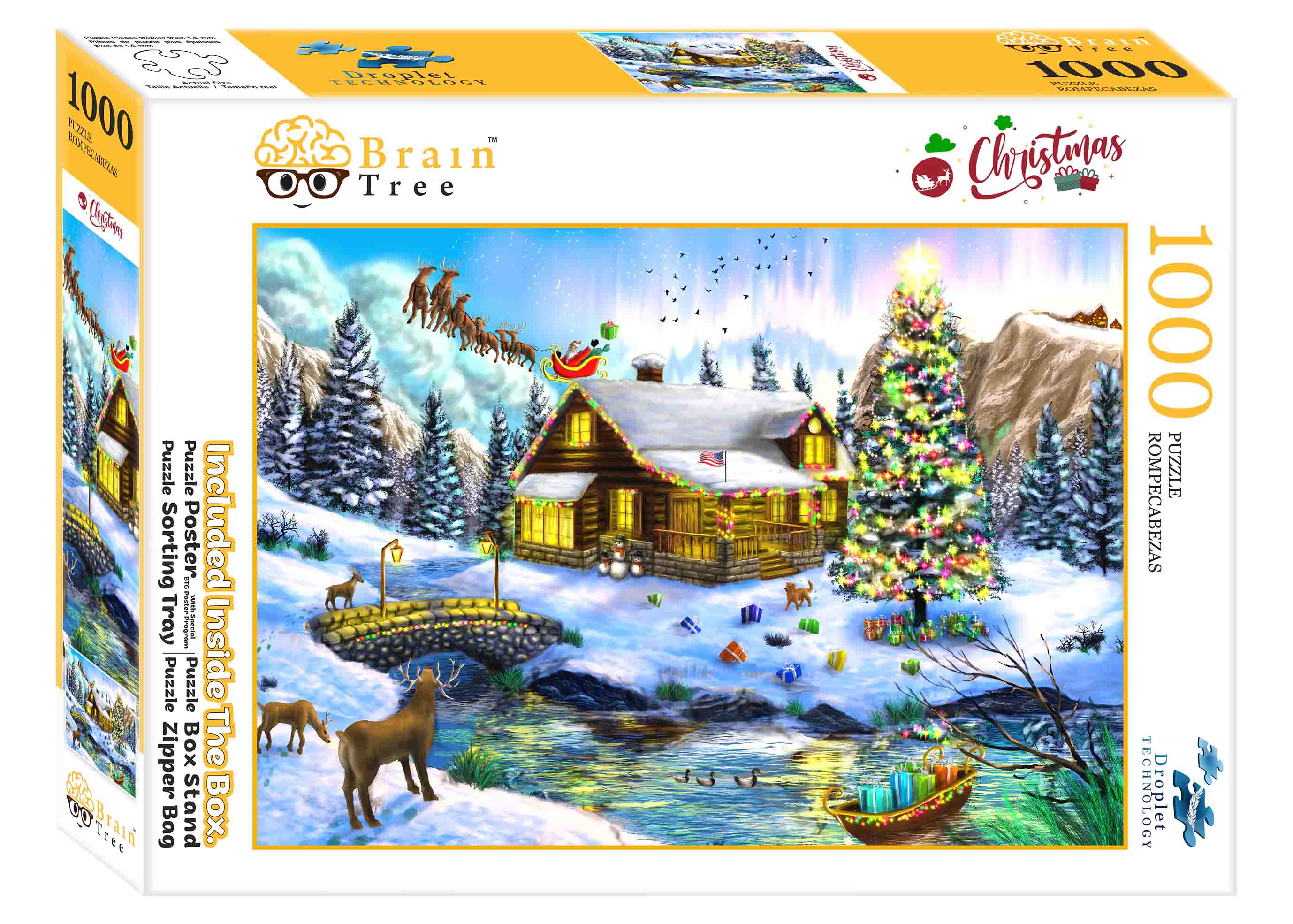 Christmas Scenery Jigsaw Puzzles 1000 Piece Brain Tree Games