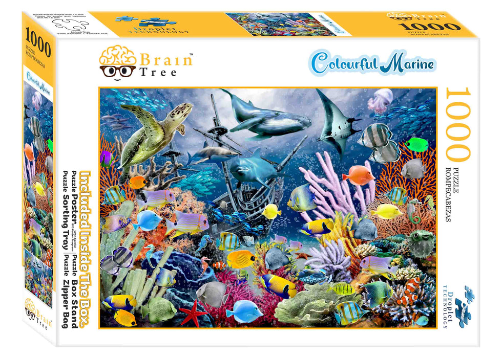 Colorful Marine Jigsaw Puzzles 1000 Piece Brain Tree Games
