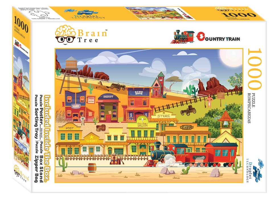Country Train Jigsaw Puzzles 1000 Piece Brain Tree Games