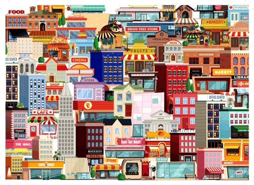 Crowded 500 Pieces Jigsaw Puzzles Brain Tree Games