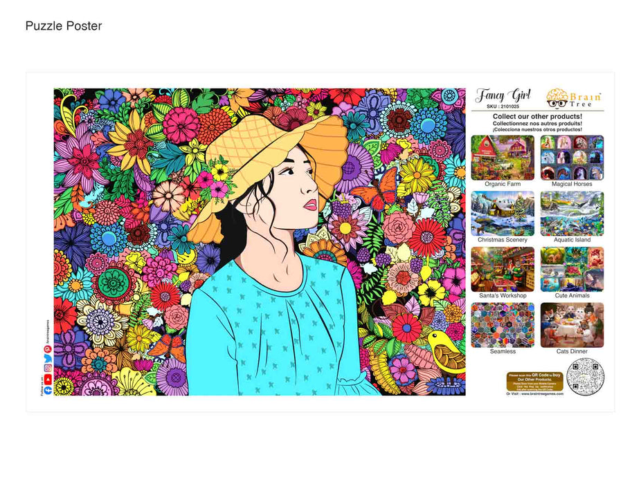 Fancy Girl Jigsaw Puzzles 1000 Piece Brain Tree Games