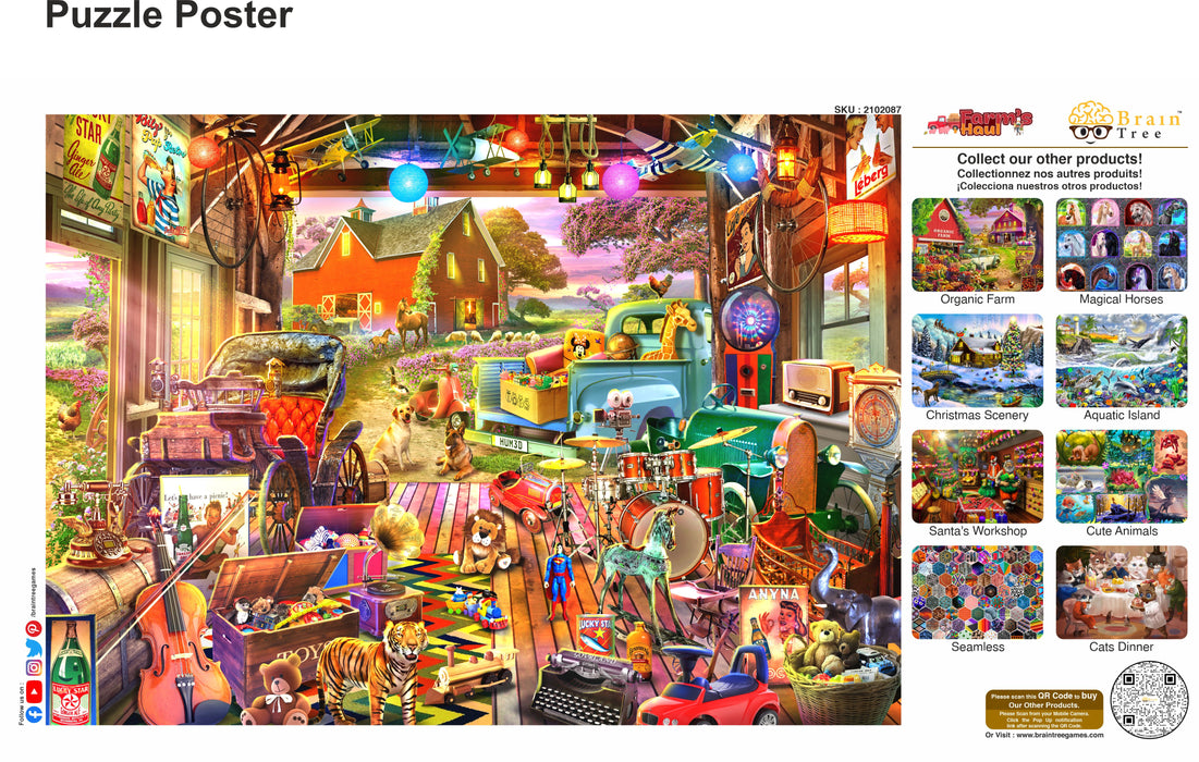 Farm's Haul Jigsaw Puzzles 1000 Piece BrainTreeGames
