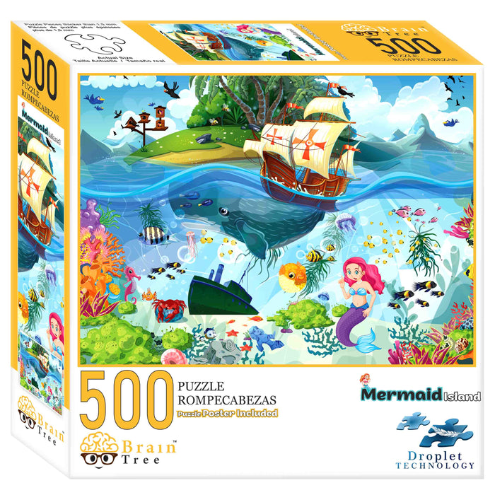 Mermaid Island 500 Pieces Jigsaw Puzzles Brain Tree Games