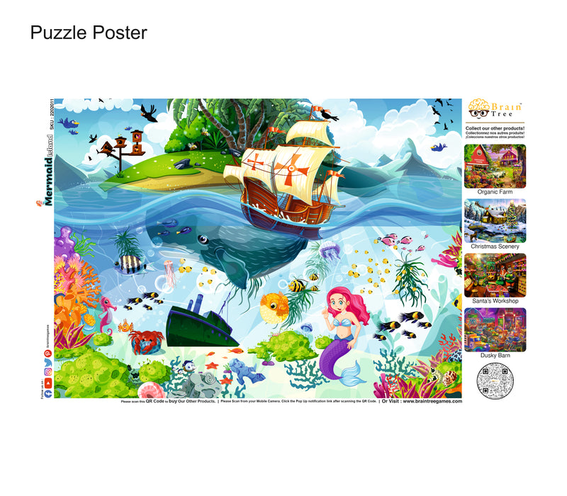 Mermaid Island 500 Pieces Jigsaw Puzzles Brain Tree Games