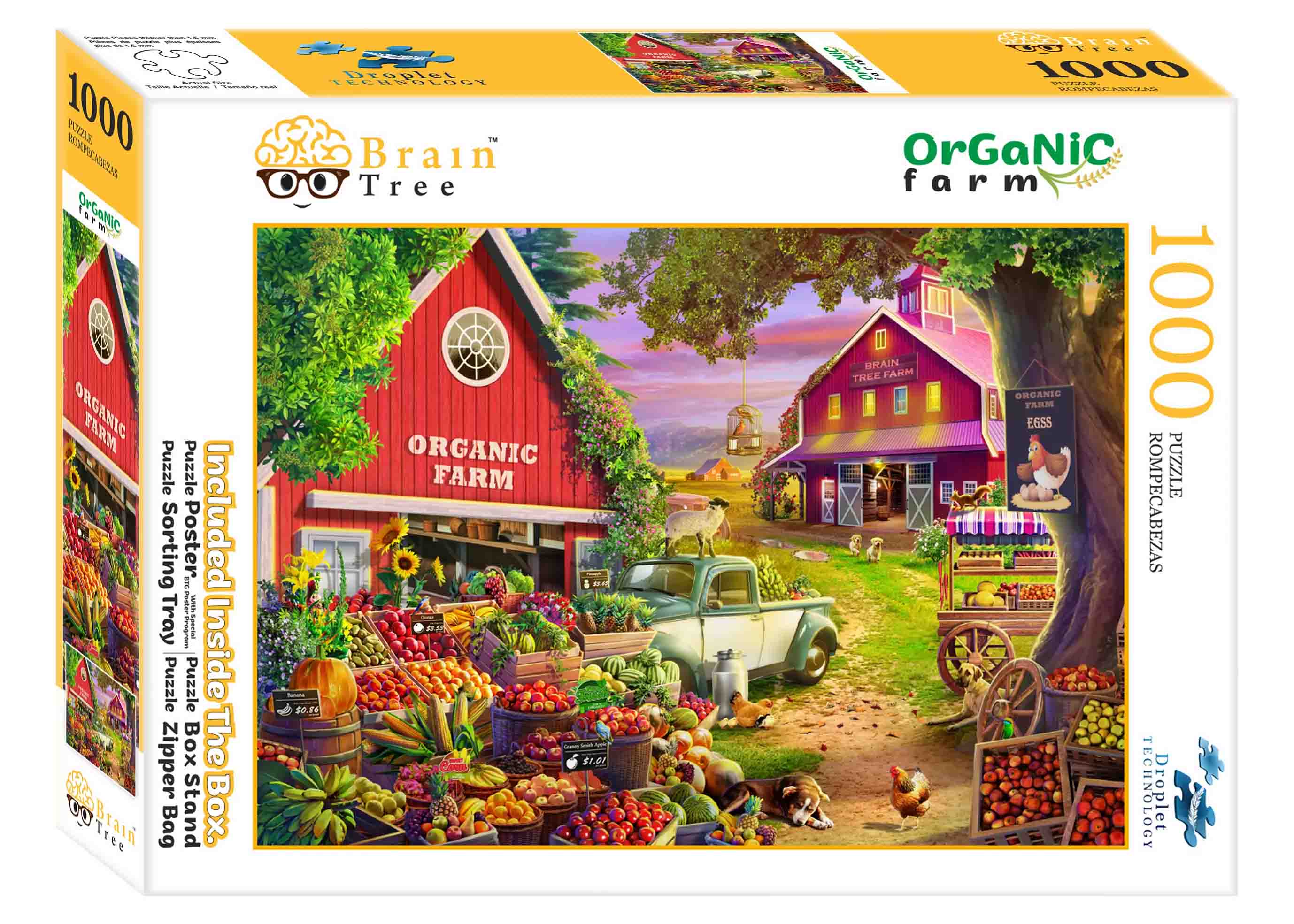 Organic Farm Jigsaw Puzzles 1000 Piece Brain Tree Games