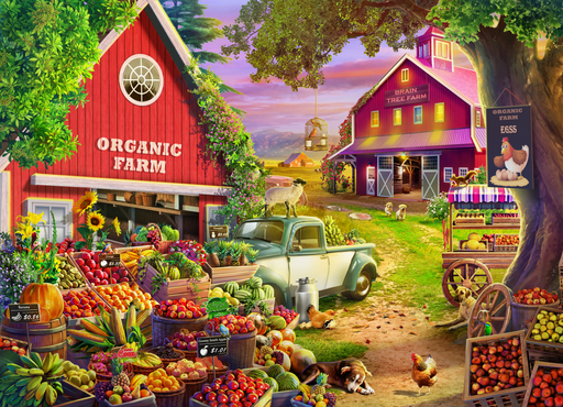 Organic Farm Jigsaw Puzzles 1000 Piece Brain Tree Games