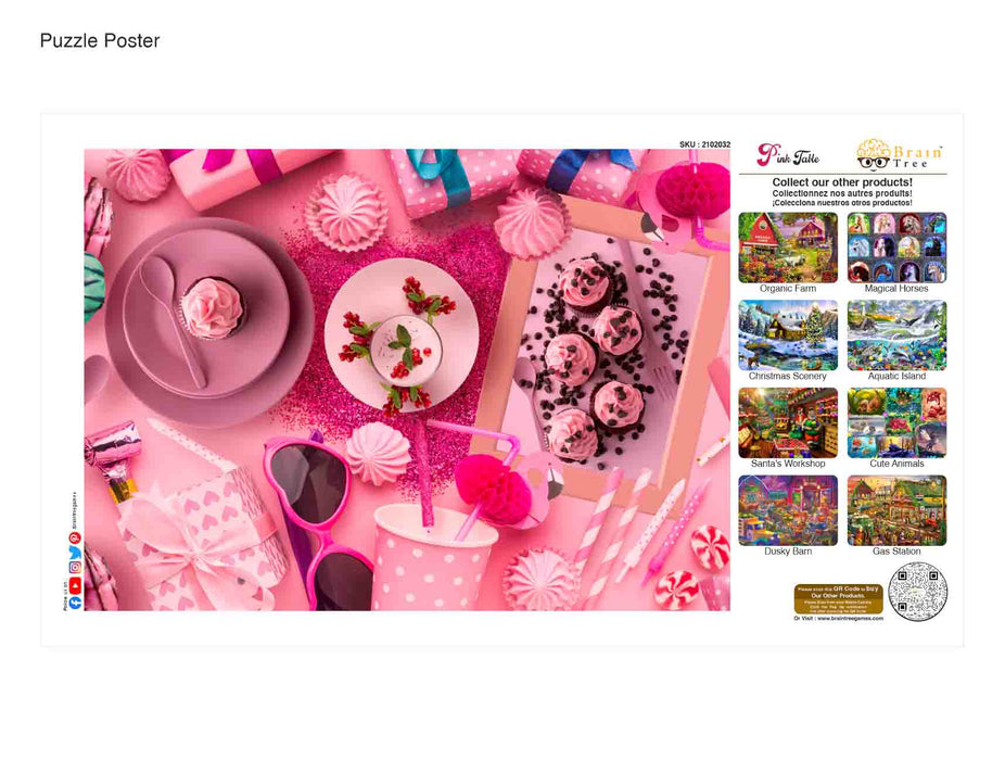 Pink Table Jigsaw Puzzles 1000 Piece Brain Tree Games