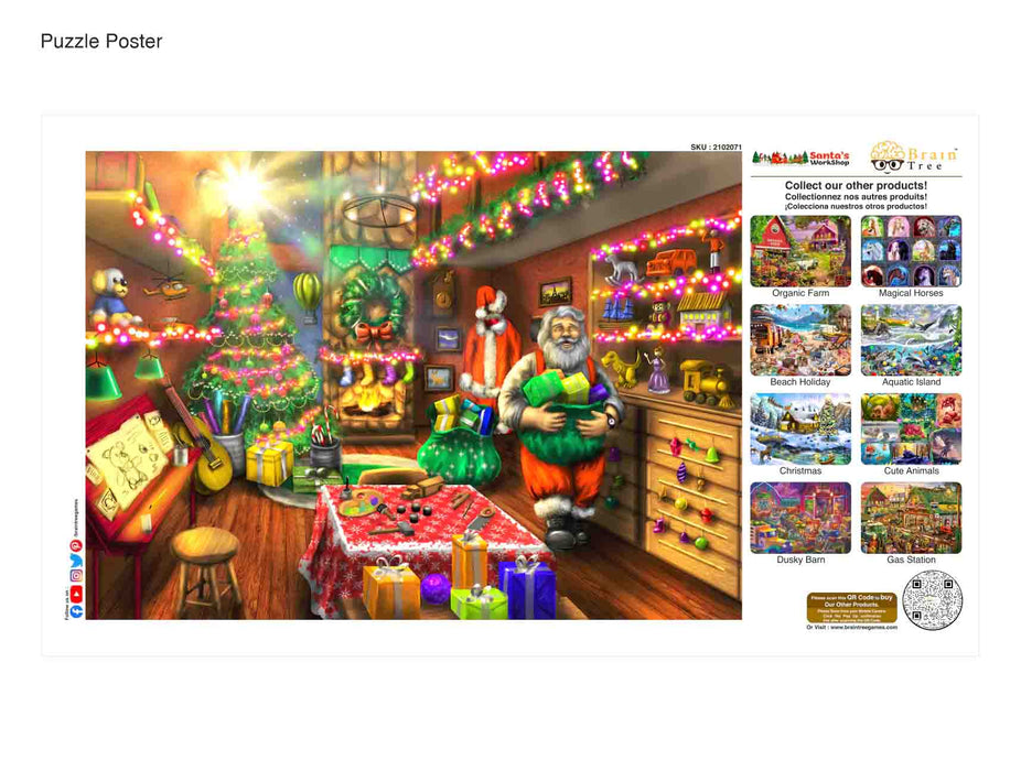 Santa's Workshop Jigsaw Puzzles 1000 Piece Brain Tree Games