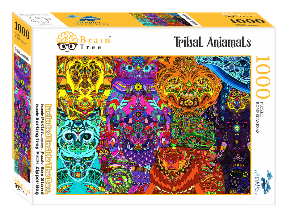 Tribal Animal Jigsaw Puzzles 1000 Piece Brain Tree Games