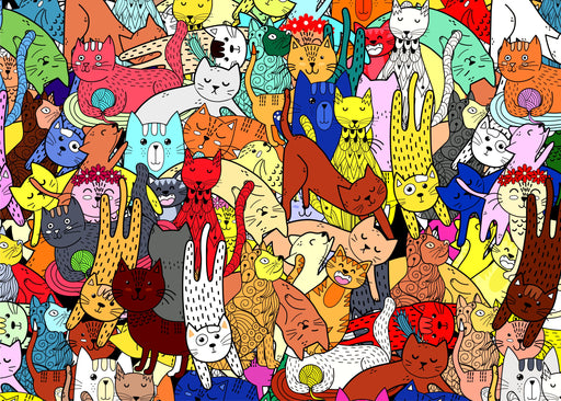 Cat doodle Jigsaw Puzzles 1000 Piece Brain Tree Games