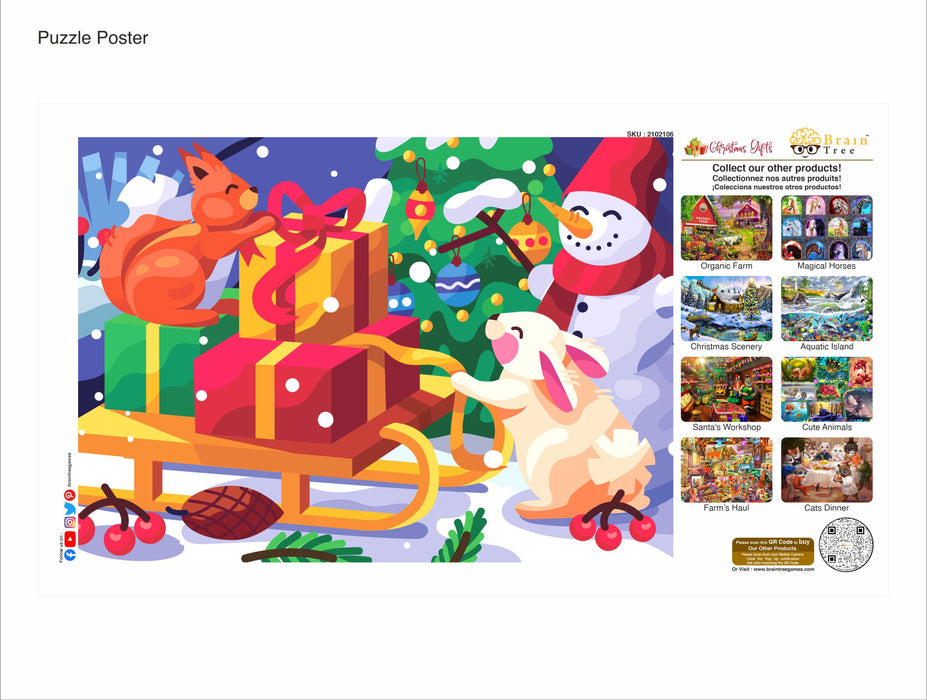 Christmas Gifts Puzzles 1000 Piece Brain Tree Games