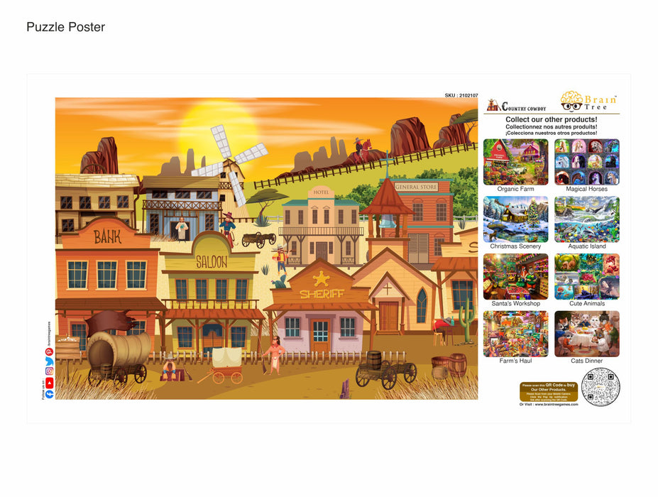 Country Cowboys Jigsaw Puzzles 1000 Piece Brain Tree Games