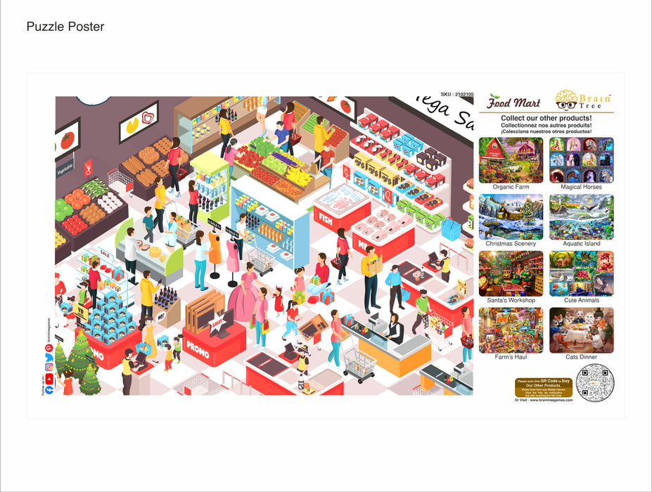 Food Mart Jigsaw Puzzles 1000 Piece Brain Tree Games